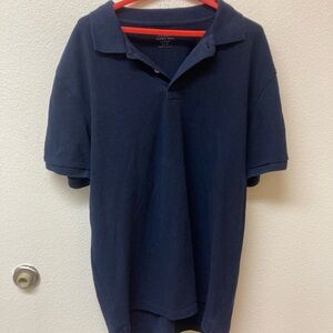 J. Crew Men's Navy Polo Shirt - Short Sleeve Cotton Large Slim